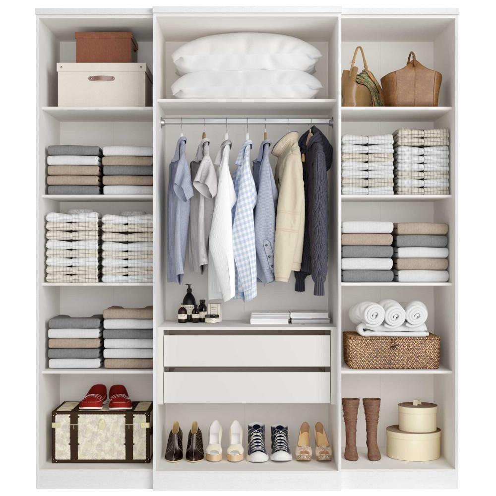 Guarda-Roupa Casal Splendore 4 Portas 2 Gavetas Branco THB - 4