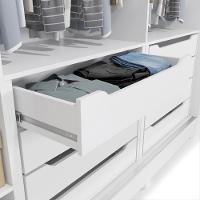 Guarda-Roupa Casal 100% Mdf Kappesberg 3 Portas De Correr Com Espelhos 8 Gavetas Branco - 5