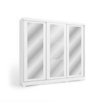 Guarda-Roupa Casal 100% Mdf Kappesberg 3 Portas De Correr Com Espelhos 8 Gavetas Branco - 7