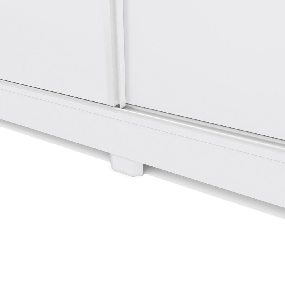 Guarda-Roupa Casal 100% Mdf Kappesberg C/Pés 3 Portas De Correr 8 Gavetas Branco - 3