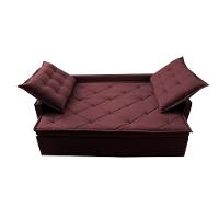 Sofá Sem Caixa Retrátil E Reclinável 1,65m Cama Inbox Studio Suede Velusoft Vinho