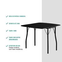 Conjunto Mesa Extensível Com 4 Banquetas Preto Carraro - 7