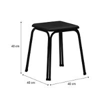 Conjunto Mesa Extensível Com 4 Banquetas Preto Carraro - 8