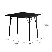 Conjunto Mesa Extensível Com 4 Banquetas Preto Carraro - 9