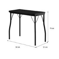 Conjunto Mesa Extensível Com 4 Banquetas Preto Carraro - 10