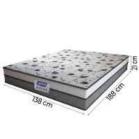 Cama Box Casal Colchão Espuma D33 Fort 138x188x59cm Gazin  Cinza / Branco - 3