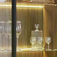 Buffet Vitoria E Cristaleira Preto Noce Milano Clb Preto Noc