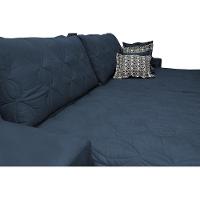 Sofá Retrátil E Reclinável 2,92m Com Molas Ensacadas Cama Inbox Supreme Tecido Suede Velusoft Azul - 6
