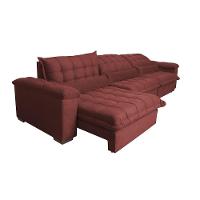 Sofá Retrátil E Reclinável 3,82m Com Molas Ensacadas Cama Inbox Aconchego Tecido Velusoft Vermelho - 2