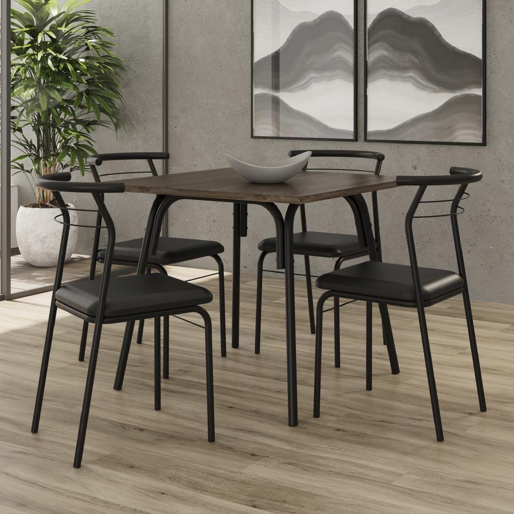 Conjunto Sala De Jantar Carraro Galway Com Mesa E 4 Cadeiras - 1