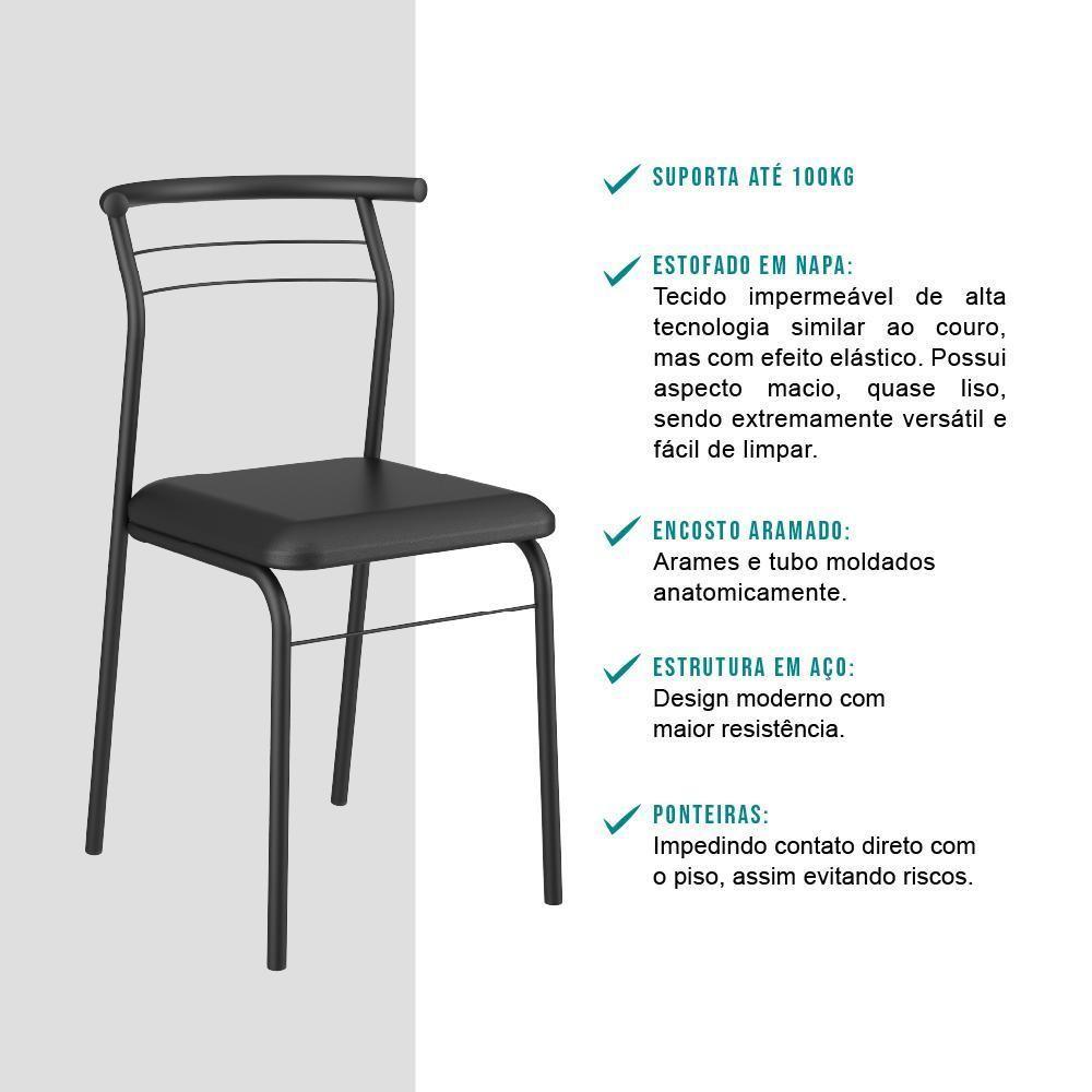 Conjunto Sala De Jantar Carraro Galway Com Mesa E 4 Cadeiras - 6