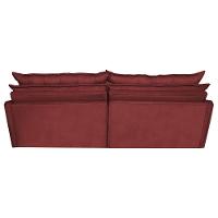 Sofá Sem Caixa Retrátil E Reclinável 1,55m Cama Inbox Versátil Suede Velusoft Vermelho - 3