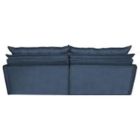Sofá Sem Caixa Retrátil E Reclinável 1,95m Cama Inbox Versátil Suede Velusoft Azul - 3
