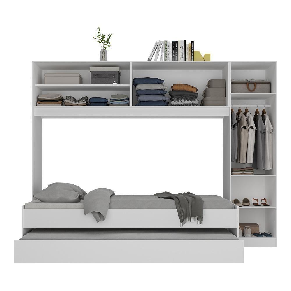 Guarda-roupa com Bicama Branco Multimóveis - 5