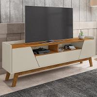 Rack Sala Florença Para Tv Até 70 Polegadas Com Pés Madeira Off White/naturale Off White/naturale - 1