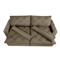 Sofá Lisboa 3,12m Retrátil, Reclinável Com Molas No Assento Tecido Suede Velusoft Castor - 6