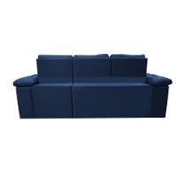 Sofa Itália 2,00 Mts Retrátil E Reclinavel Tecido Suede Azul - Cama Inbox