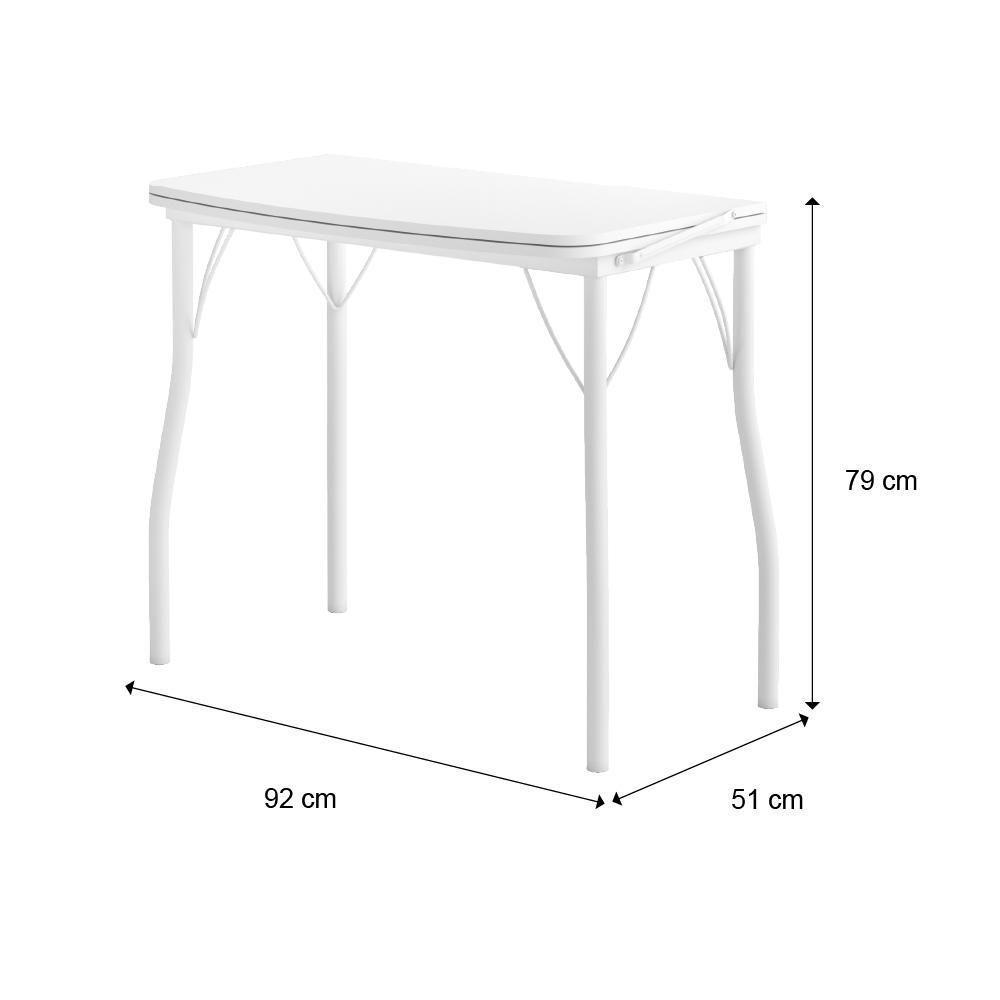 Conjunto Mesa Extensível Com 4 Banquetas Branco Carraro - 2