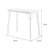 Conjunto Mesa Extensível Com 4 Banquetas Branco Carraro - 2