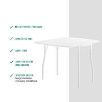 Conjunto Mesa Extensível Com 4 Banquetas Branco Carraro - 8