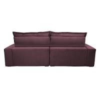 Sofa Retrátil E Reclinável 2,92m Com Molas Ensacadas Cama Inbox Soft Tecido Suede Vinho - 3
