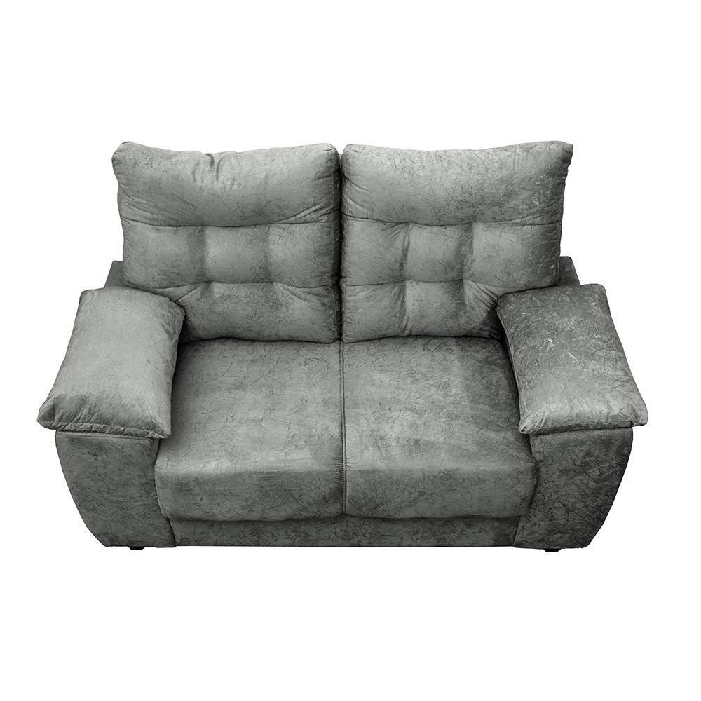Sofá Luxemburgo 2 Lugares 1,52m Tecido Suede Cinza - 3