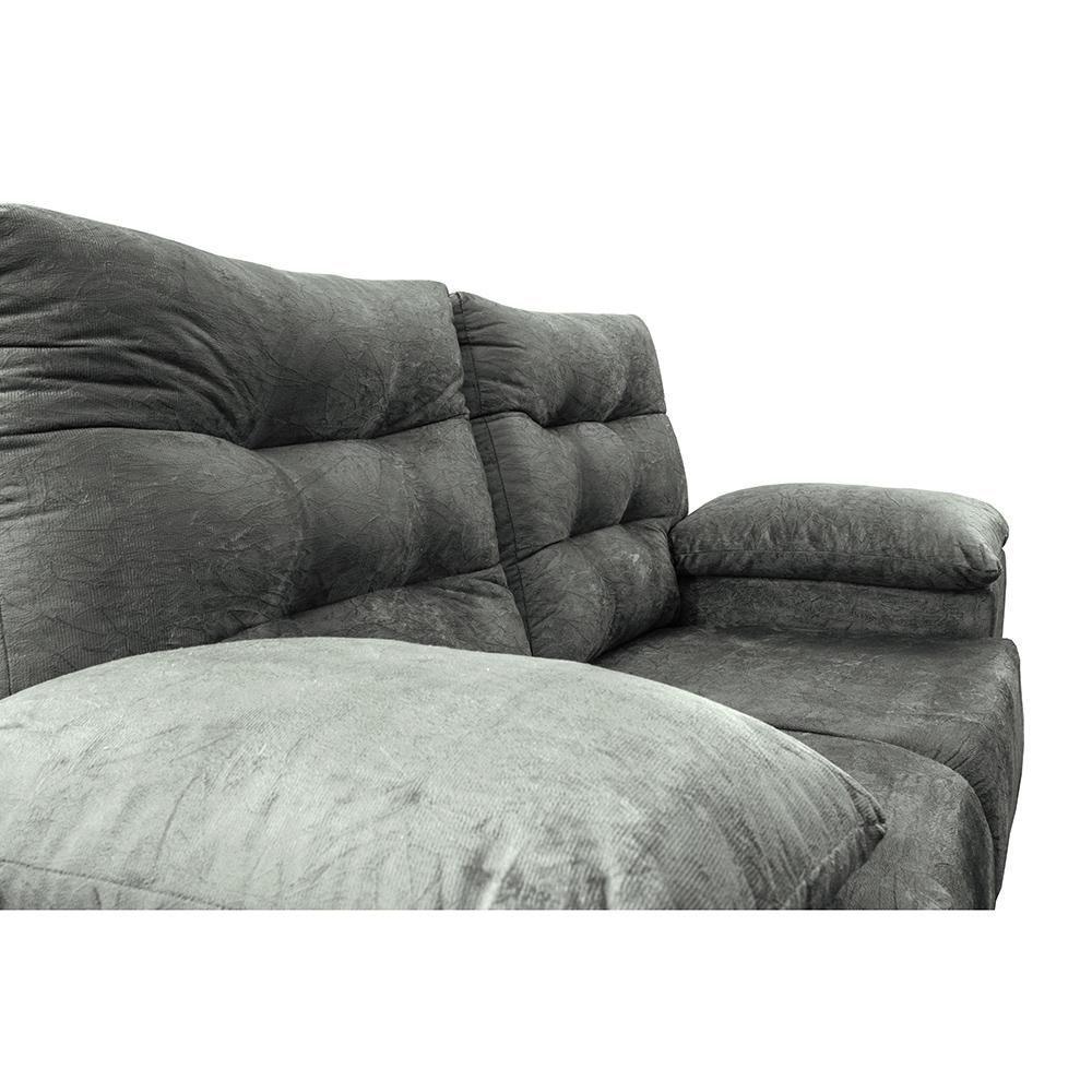 Sofá Luxemburgo 2 Lugares 1,52m Tecido Suede Cinza - 4