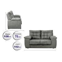 Sofá Luxemburgo 2 Lugares 1,52m Tecido Suede Cinza - 6