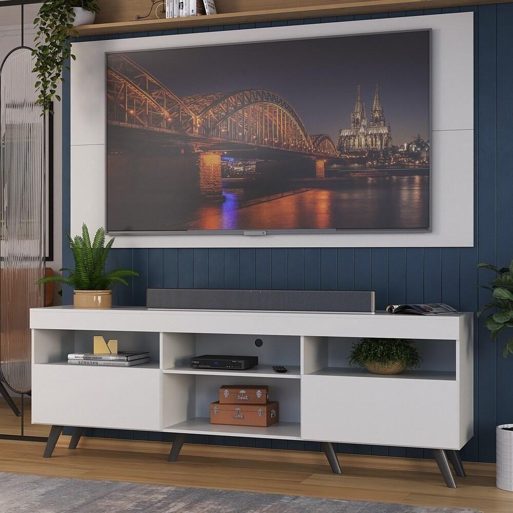 Rack com Painel TV até 65" e Pés Retrô Flórida Multimóveis - 2