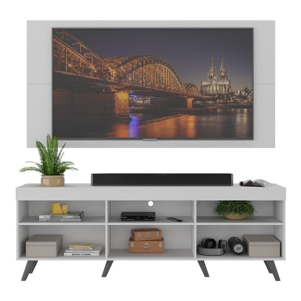 Rack com Painel TV até 65" e Pés Retrô Flórida Multimóveis - 4