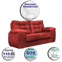Sofá Luxemburgo 2 Lugares 1,52m Tecido Suede Vermelho - 5