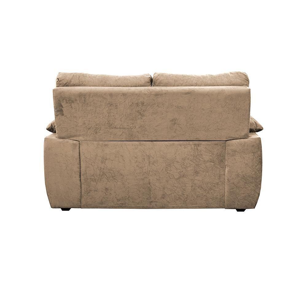 Sofá Luxemburgo 2 Lugares 1,52m Tecido Suede Castor - 2