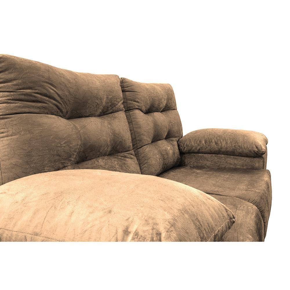 Sofá Luxemburgo 2 Lugares 1,52m Tecido Suede Castor - 4