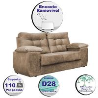 Sofá Luxemburgo 2 Lugares 1,52m Tecido Suede Castor - 5