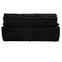 Sofá Luxemburgo 3 Lugares 2,02m Tecido Courino Preto - 2