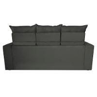 Conjunto De Sofá 3 E 2 Lugares Retrátil E Reclinável 2,00x1,50m Cama Inbox Smal Suede Cinza