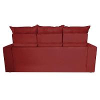 Conjunto De Sofá 3 E 2 Lugares Retrátil E Reclinável 2,00x1,50m Cama Inbox Smal Suede Vermelho