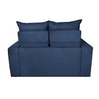 Sofá 3 Lugares Retrátil E Reclinável 1,80m Cama Inbox Smal Com Bordado Pantográfico Suede Azul