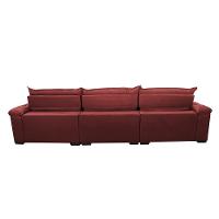 Sofá Retrátil E Reclinável 4,12m Molas Ensacadas Cama Inbox Botonê Espuma Viscoelástico Vermelho