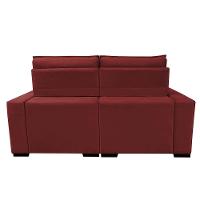 Sofá Retrátil E Reclinável 1,80m Molas Ensacadas E Costura Tripla Cama Inbox Nobre Suede Vermelho
