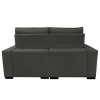 Sofá Retrátil E Reclinável 1,80m Molas Ensacadas E Costura Tripla Cama Inbox Nobre Suede Cinza