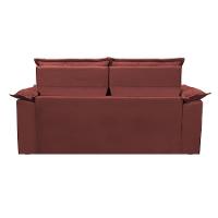 Sofá Retrátil E Reclinável Cama Inbox Compact 1,50m Tecido Suede Velusoft Vermelho