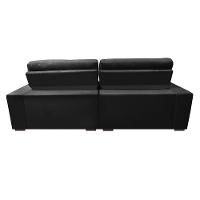 Sofá Retrátil E Reclinável Com Molas Ensacadas Cama Inbox Master 2,32m Tecido Suede Preto