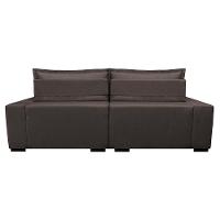 Sofa Retrátil E Reclinável Com Molas Cama Inbox Premium 2,12m Tecido Em Linho Marrom - 3