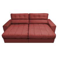 Sofá Retrátil E Reclinável Com Molas Ensacadas Cama Inbox Master 2,52m Tecido Suede Vermelho - 5
