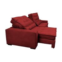 Sofá Retrátil E Reclinável Com Molas Ensacadas Cama Inbox Gold 2,92m Tecido Suede Velusoft Vermelho - 2