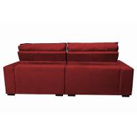 Sofá Retrátil E Reclinável Com Molas Ensacadas Cama Inbox Gold 2,92m Tecido Suede Velusoft Vermelho