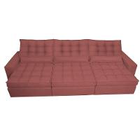 Sofá Retrátil E Reclinável 3,52m Com Molas Ensacadas Cama Inbox Gold Tecido Suede Velusoft Vermelho - 5