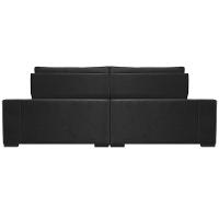 Sofá Retrátil E Reclinável 2,95M Cama Inbox Big Star Com Softgel D40 Velupluma Preto