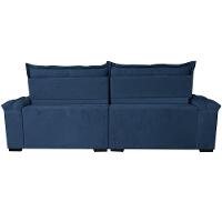 Sofá Retrátil E Reclinável 3,15M Cama Inbox Big Fresh Com Softgel D40 Velupluma Azul